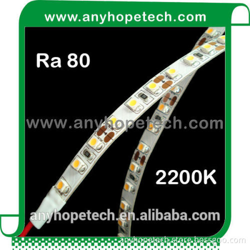 CRI 90 DC24V 9.6W 120leds m led strip light 2200-2500K